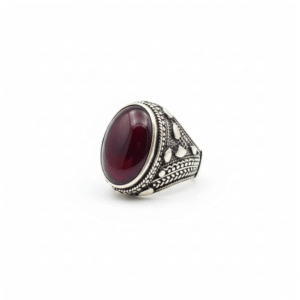 ancient yemeni heritage sterling silver ring with red agate the chivalry ring