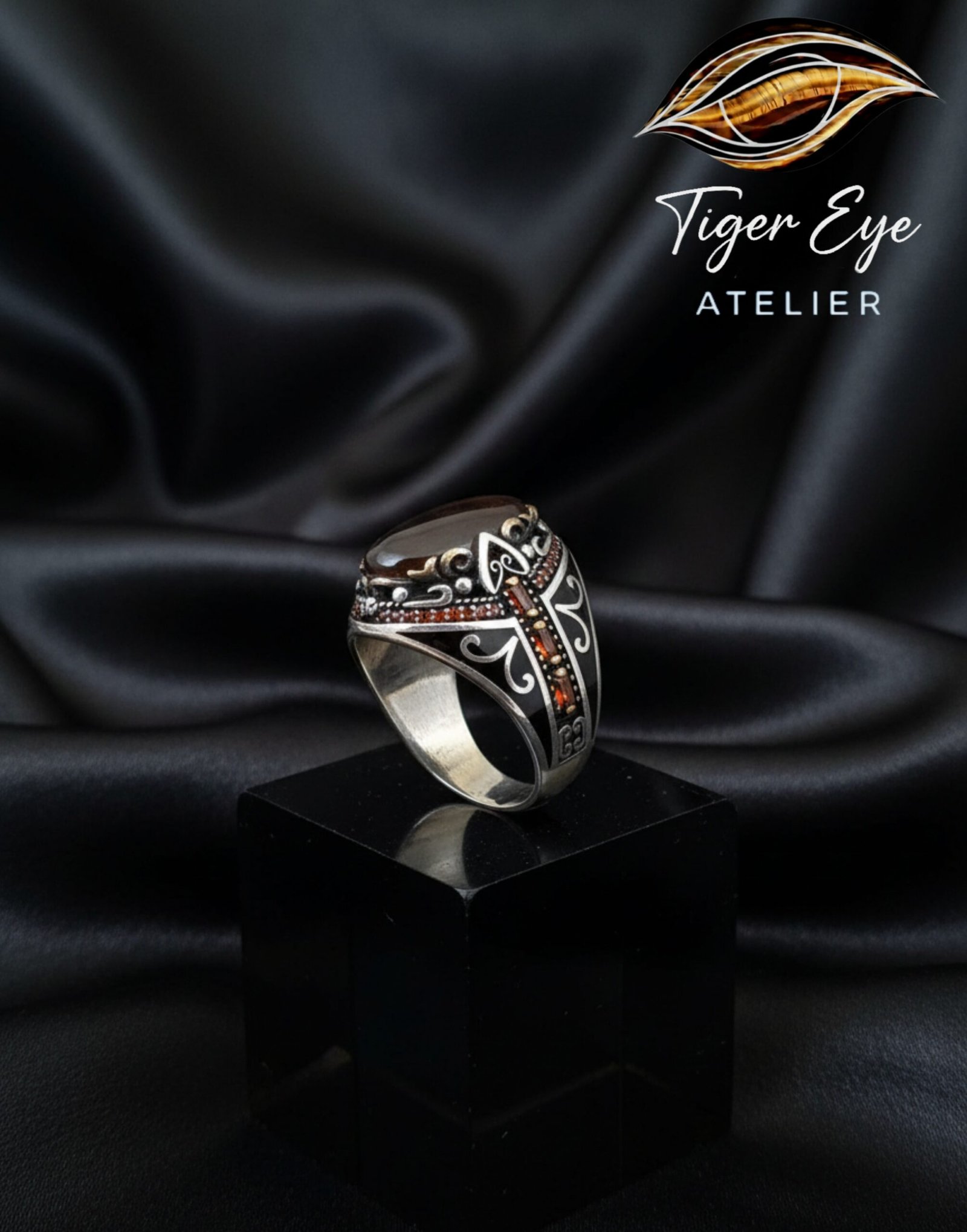 turkish artisan sterling silver ring with illustrated yemeni agate the dignity ring turkish artisan sterling silver ring with illustrated yemeni agate the dignity ring