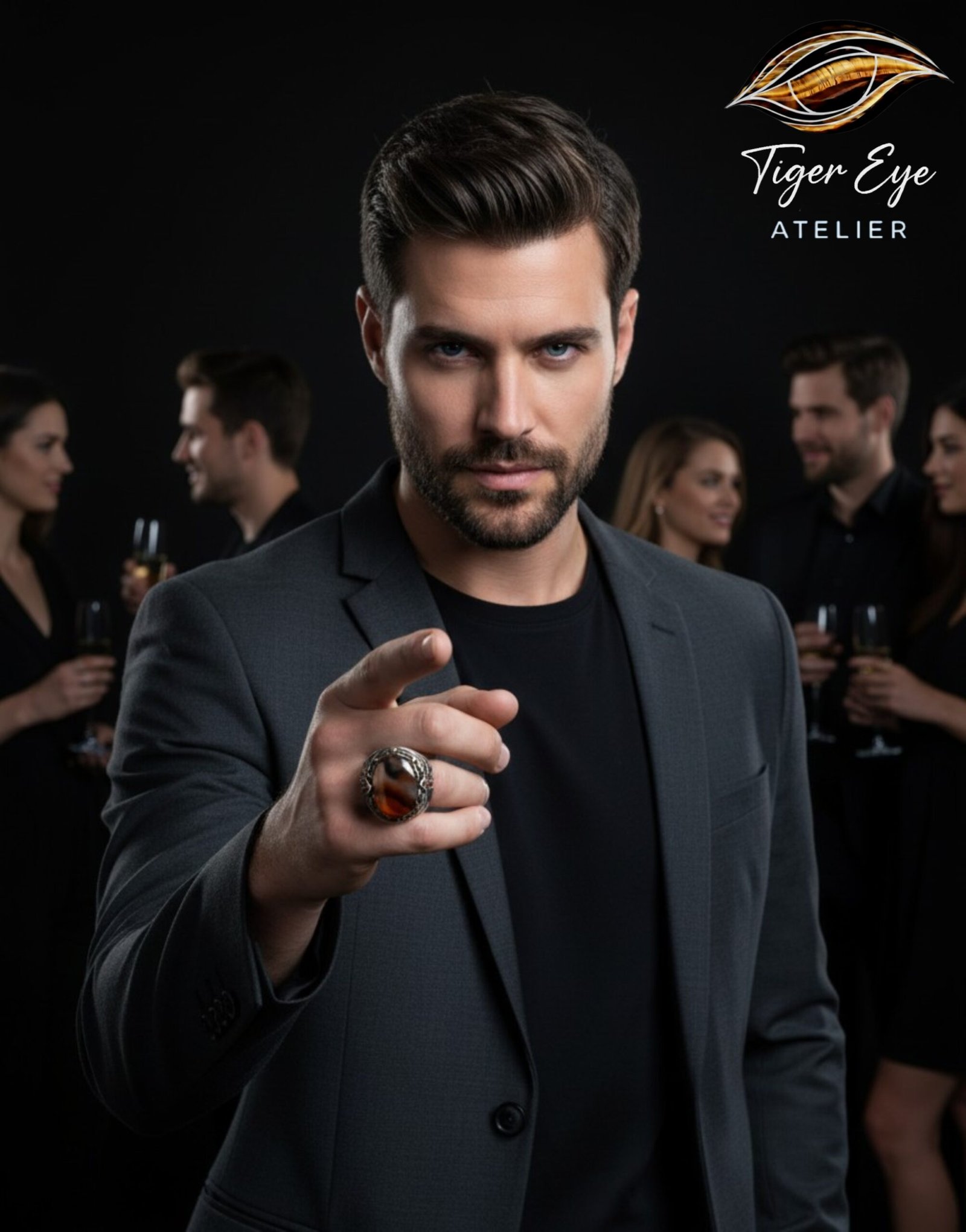 Turkish Artisan Ring with Illustrated Yemeni Agate - The Dignity Ring turkish artisan sterling silver ring with illustrated yemeni agate the dignity ring