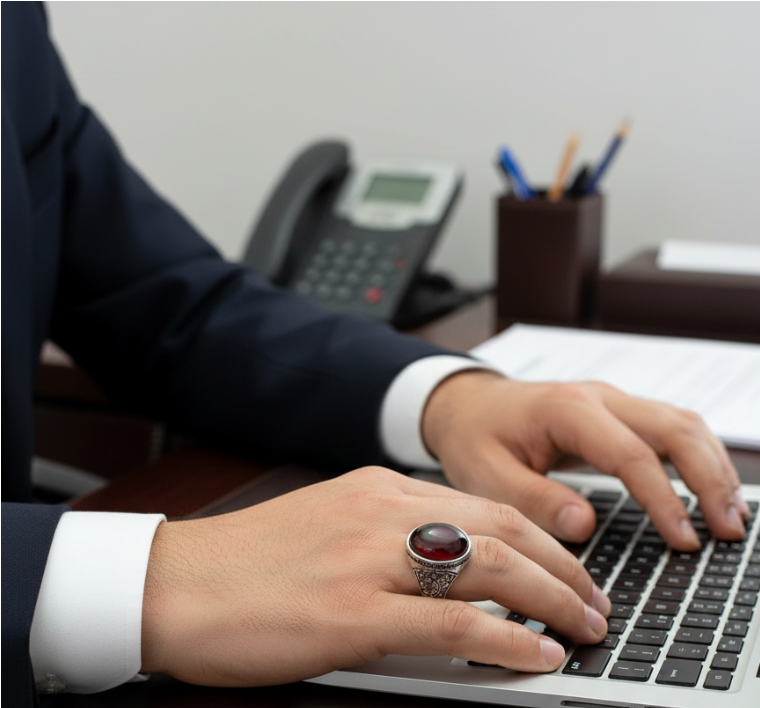 Yemeni Agate "Mana" - The Chivalry Ring yemeni agate "mana" sterling silver ring the chivalry ring