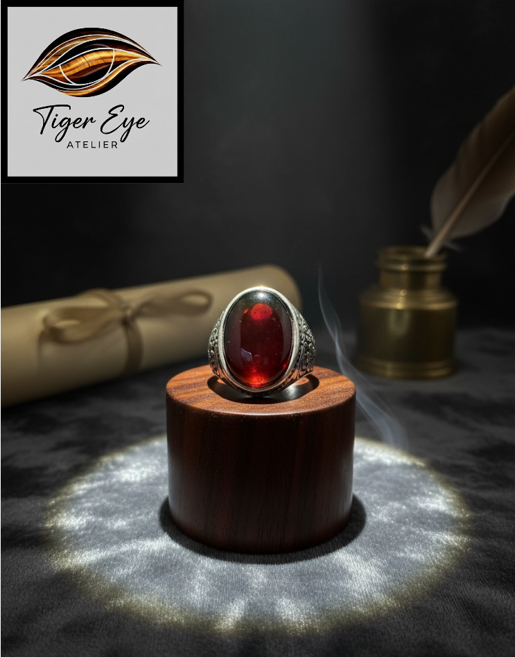 yemeni traditional sterling silver ring with red agate the dignified ring yemeni traditional sterling silver ring with red agate the dignified ring
