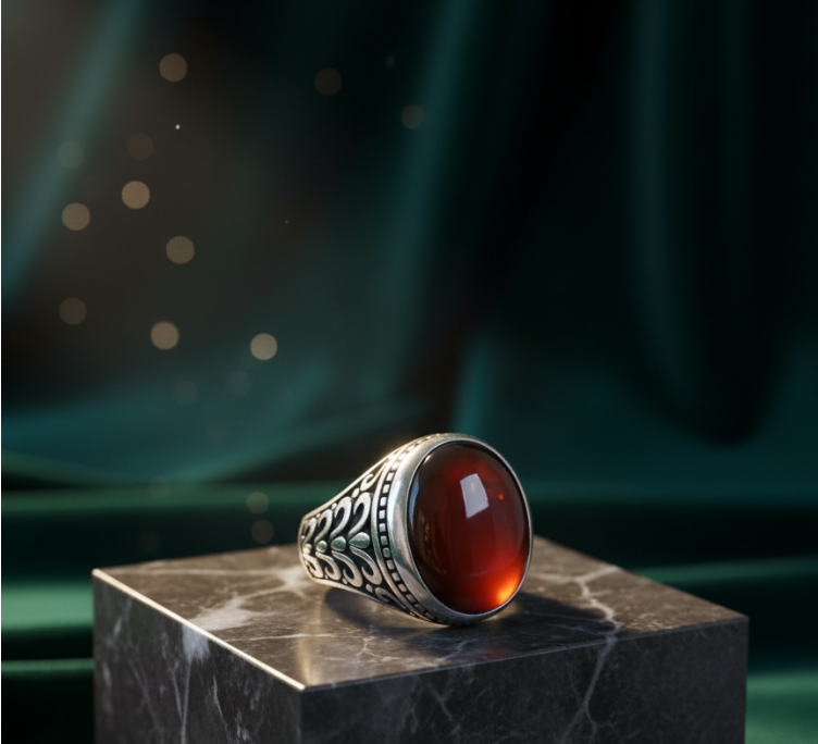 yemeni traditional sterling silver ring with red agate the dignified ring yemeni traditional sterling silver ring with red agate the dignified ring