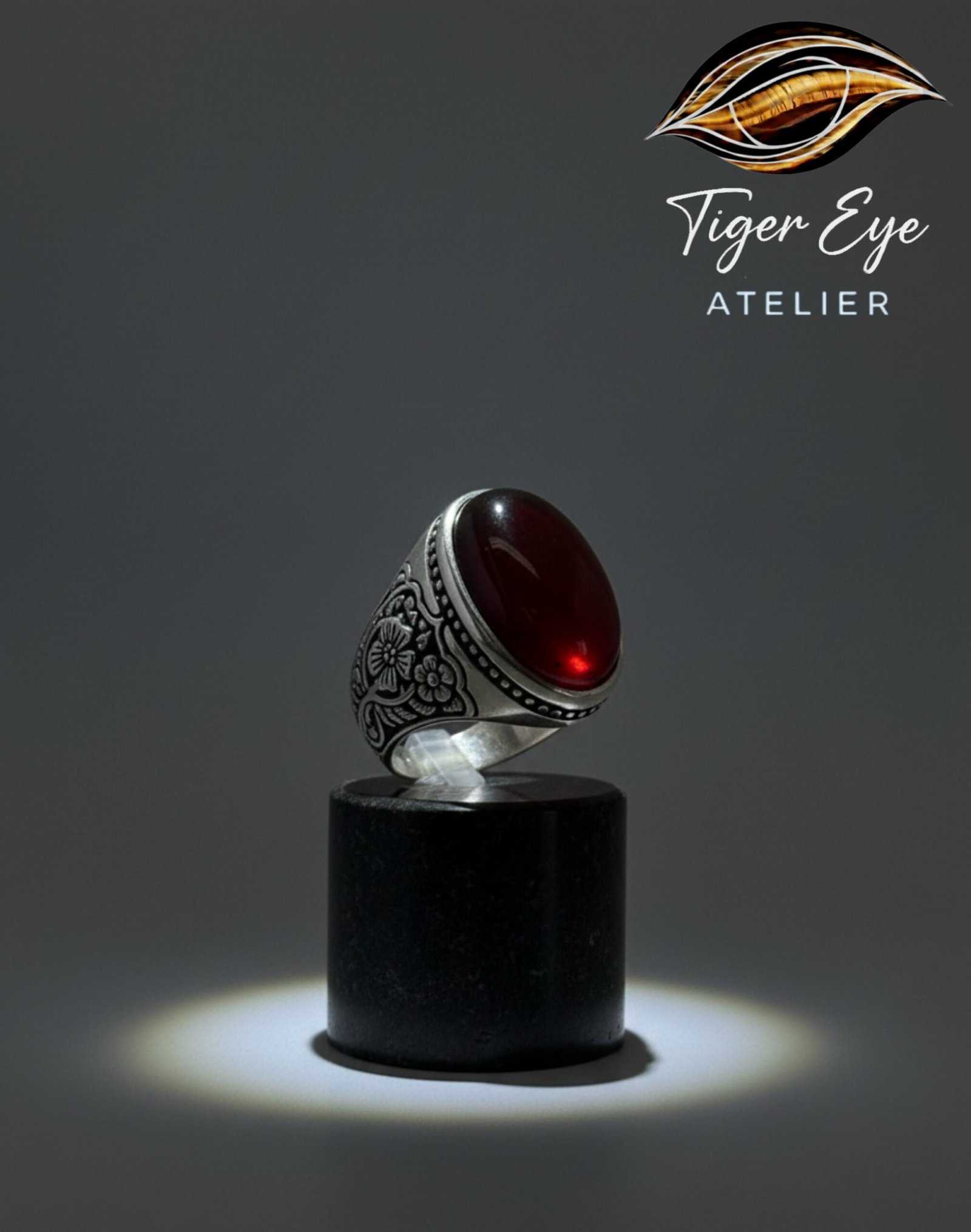 yemeni agate "mana" sterling silver ring the chivalry ring yemeni agate "mana" sterling silver ring the chivalry ring