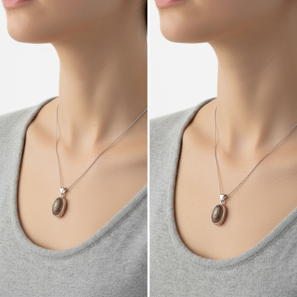 Concentric Banded Yemeni Aqeeq Sterling Silver Pendant (Tiger's Eye) concentric banded yemeni aqeeq sterling silver pendant (tiger's eye)