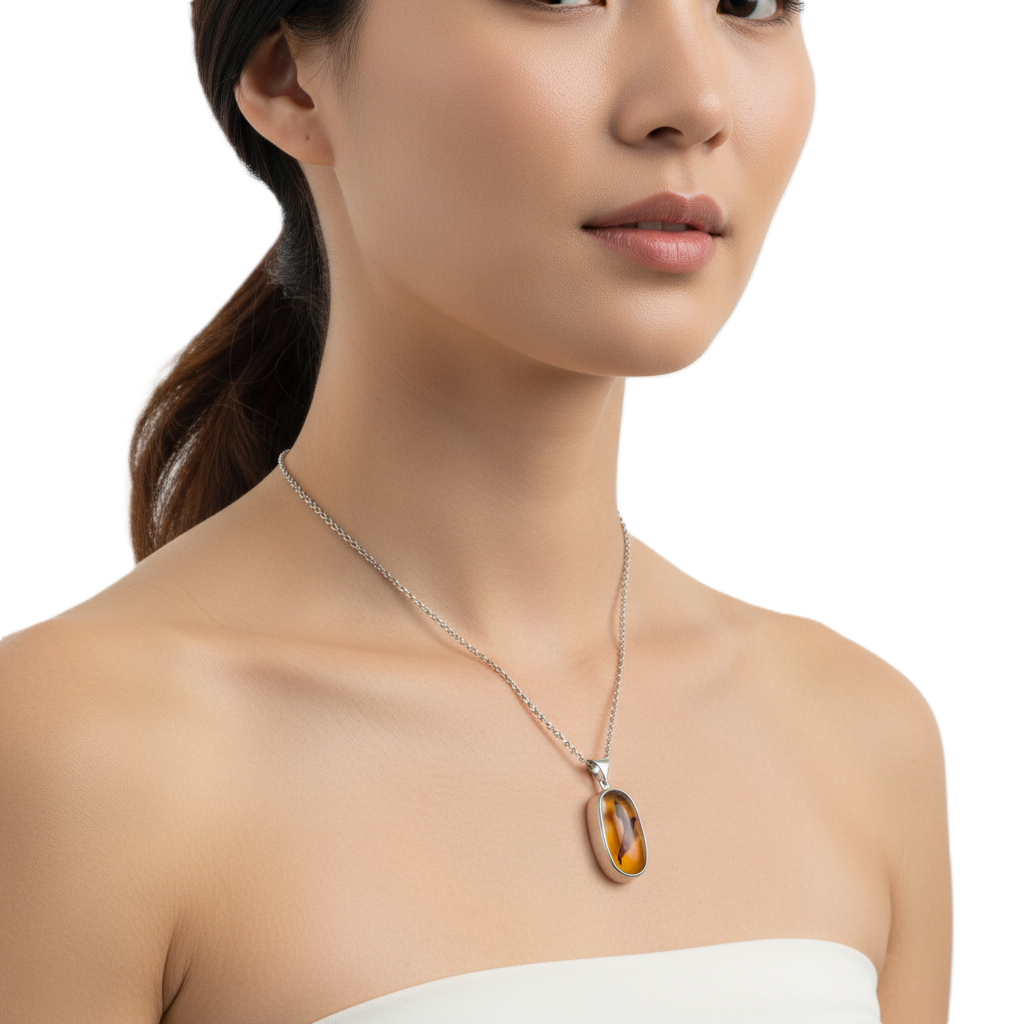 Rare Yemeni Fire Agate & Carnelian Intarsia Sterling Silver Necklace rare yemeni fire agate & carnelian intarsia sterling silver necklace