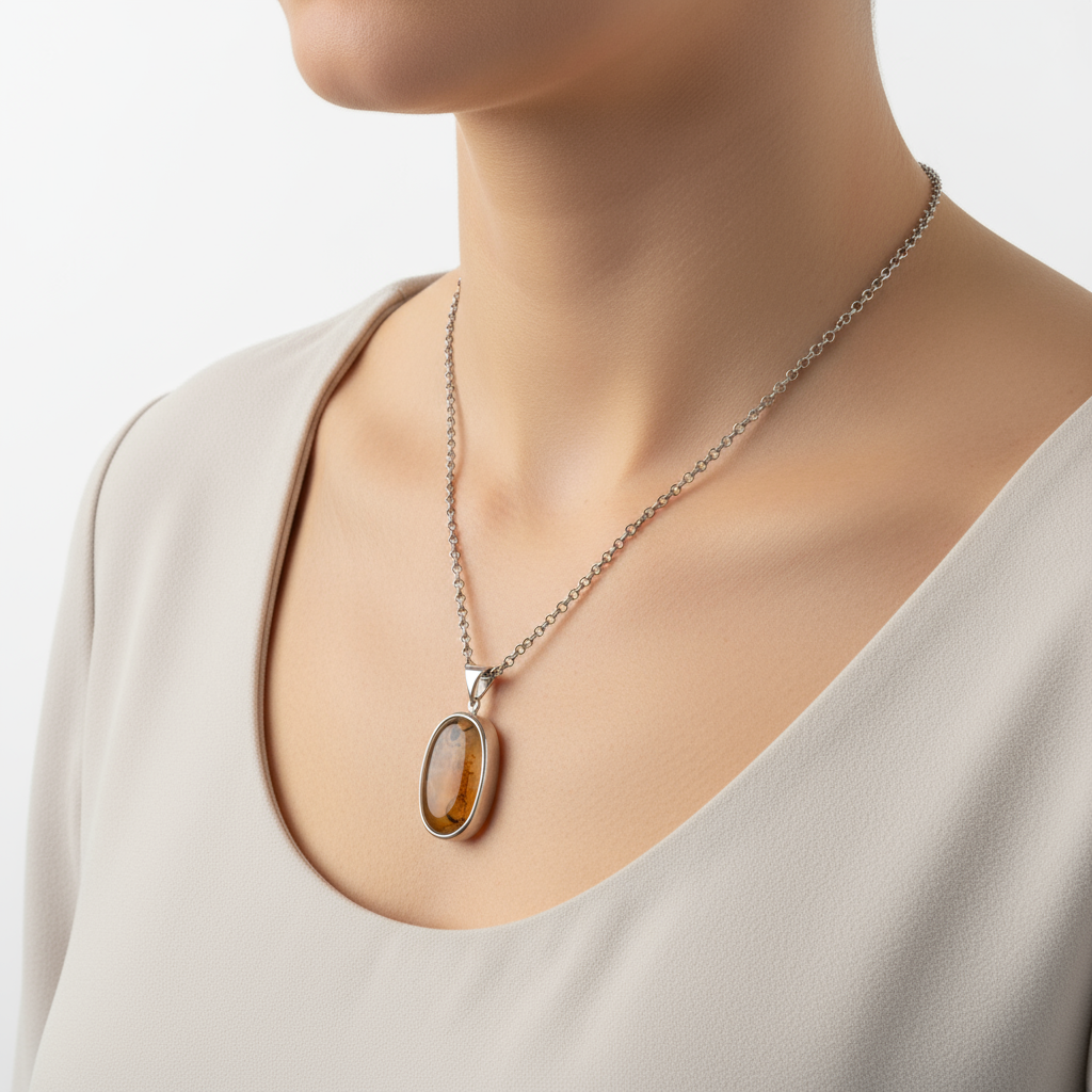 Fine Filament Yemeni Agate (Aqeeq) Sterling Silver Necklace fine filament yemeni agate (aqeeq) sterling silver necklace