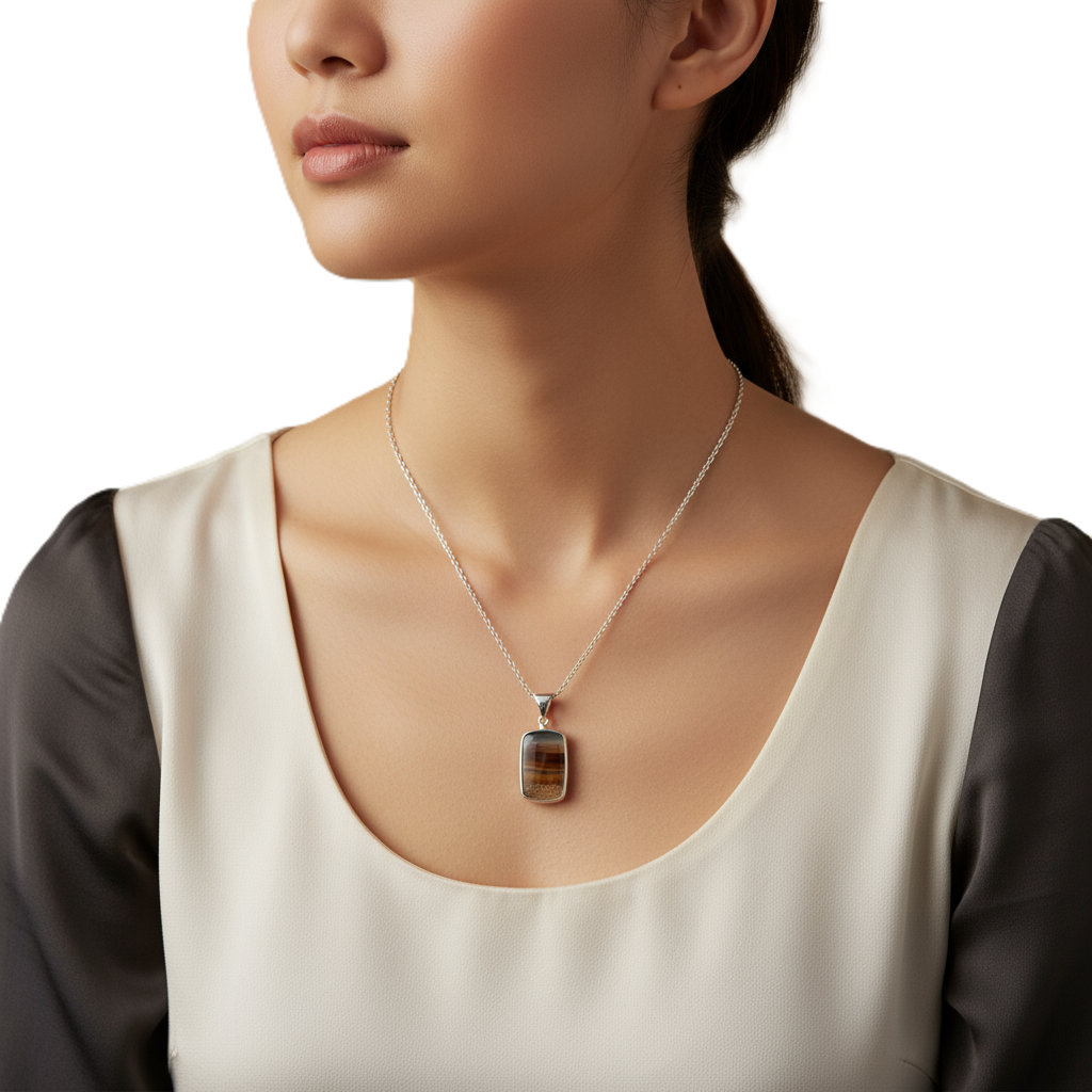 Desert Horizon Layered Yemeni Aqeeq Sterling Silver Necklace desert horizon layered yemeni aqeeq sterling silver necklace